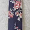 Coral Rose Navy Modern Floral Tie New Zealand